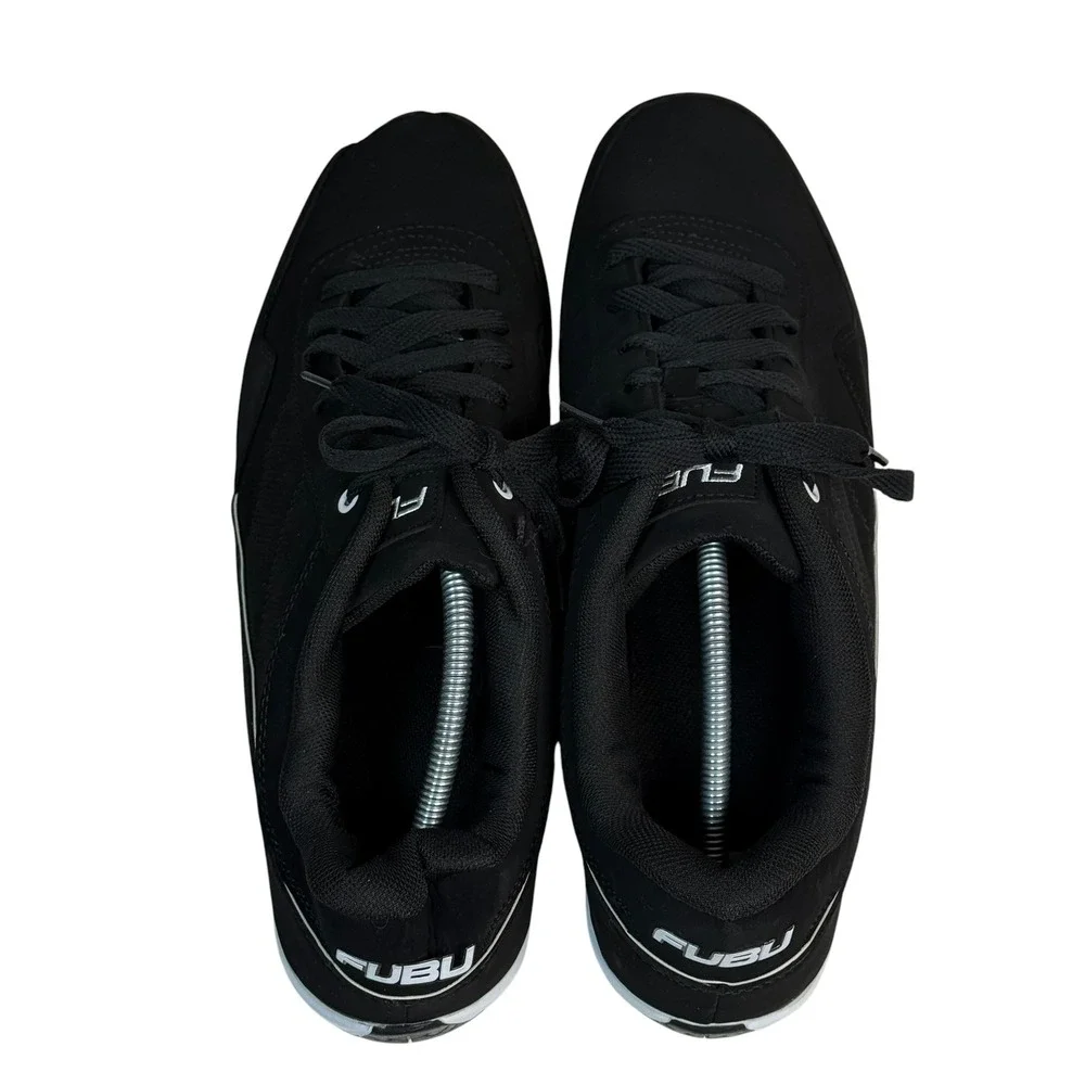 FUBU Mens Low‎ Top Sneakers Black White Memory Foam Size 13 LMNFB40SC004